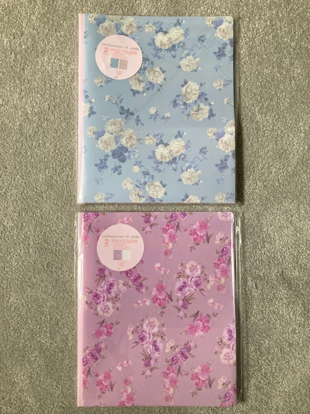 IN-HAND | Set of 4 LoveShackFancy x Target Yoobi Poly Prong Folders